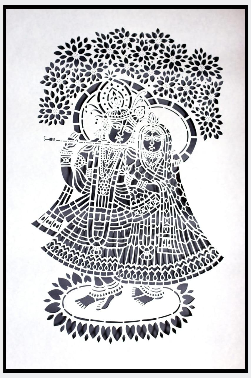 Radha Krishna As Children Drawing by Asp Arts - Pixels